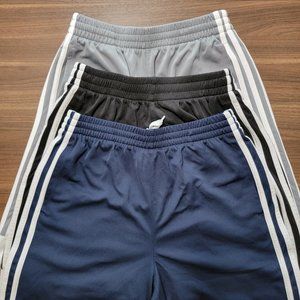 Addidas Mens Basketball Shorts 3 Pair Size L 14/16 EUC Drawstring EUC